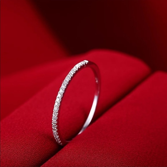 Jewelry - New 925 Silver Diamond Eternity Stackable Ring